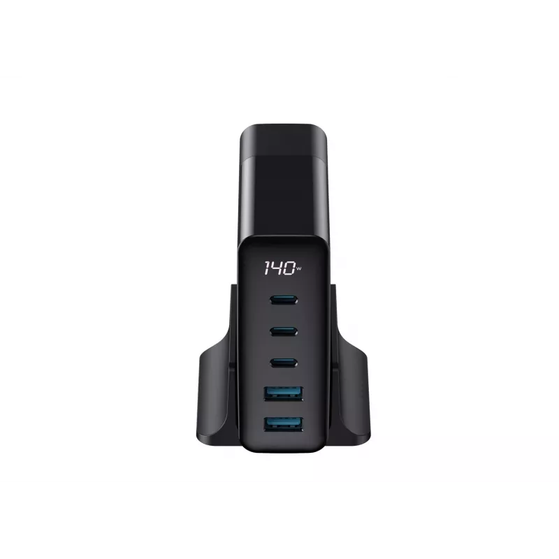 HAVIT Travel Charger UCLE004 EU 140W Five-Port GaN Black