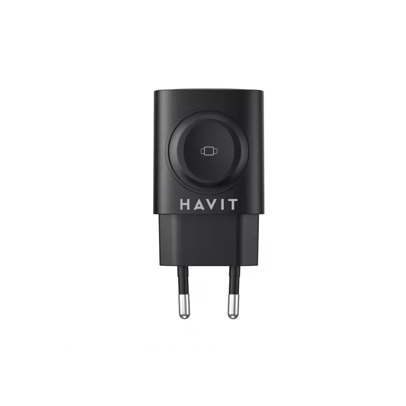 Havit UC132 EU GaN 22W dual-port charger wireless charging black