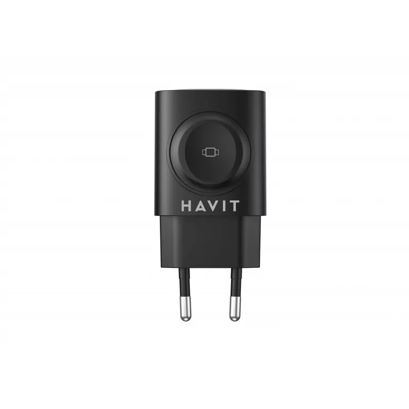 Havit UC132 EU GaN 22W dual-port charger wireless charging black