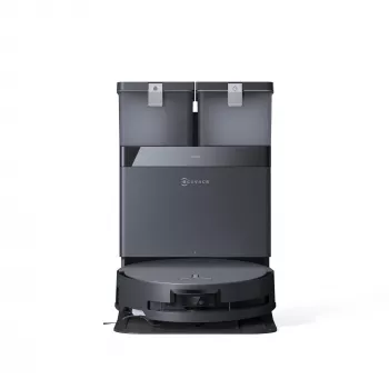 Robot vacuum Ecovacs Deebot X8 Omni — black, 5200 mAh battery, 128 min runtime, dust bag 0.22 L, wet mopping, auto base station