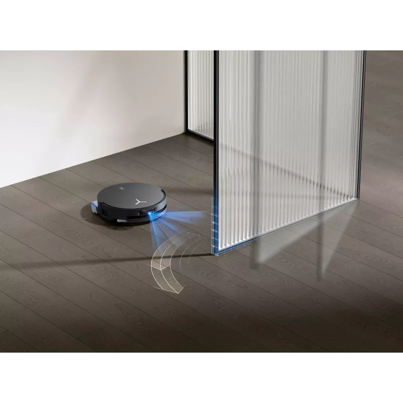 Robot vacuum Ecovacs Deebot X8 Omni — black, 5200 mAh battery, 128 min runtime, dust bag 0.22 L, wet mopping, auto base station