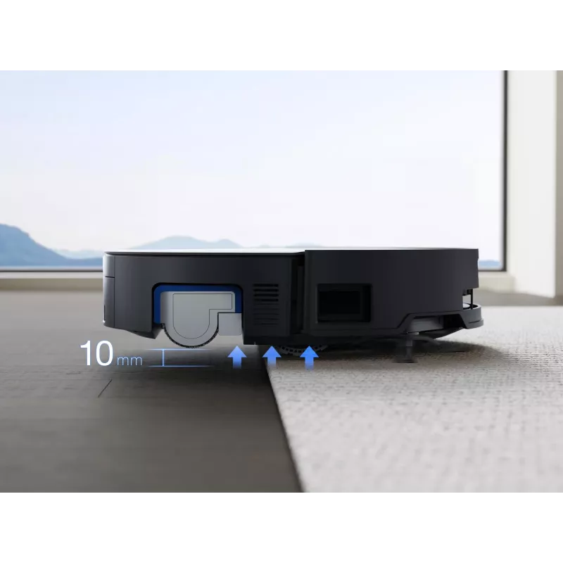 Robot vacuum Ecovacs Deebot X8 Omni — black, 5200 mAh battery, 128 min runtime, dust bag 0.22 L, wet mopping, auto base station