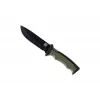 Multi-tool knife 101 INC Bushawk 9244 — stainless steel 3Cr13 blade 110 mm, green plastic handle, non-slip surface, sheath included