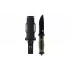 Tactical knife 101 INC Model 9242 fixed blade, stainless steel 3Cr13, 120 mm blade, green handle, sheath
