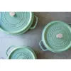 Staub Round Cast Iron Casserole 5.2 L, Mint - La Cocotte 26 cm