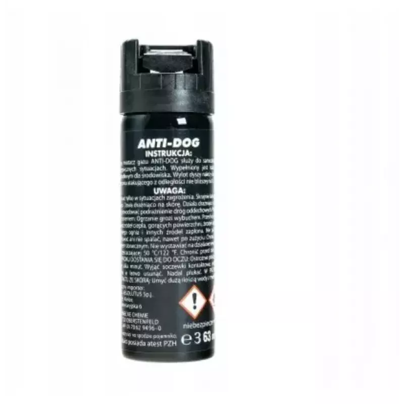 Pepper spray TW 1000 Anti-dog PEPPER-FOG 63 ml cone — 63 ml, 2,000,000 SHU, max range 3 m, black