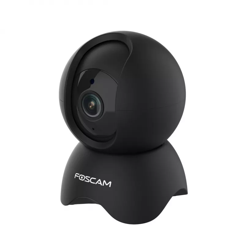 IP security camera Foscam X5, bulb form, 5 MP (2560×1920), Wi‑Fi & Ethernet, MicroSD up to 256 GB, 360° pan/tilt, 6x digital zoom, night vision 8 m