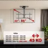 Ceiling TV mount MACLEAN MC-110 T for 43–86 inch TVs, VESA up to 800×400, max load 45 kg