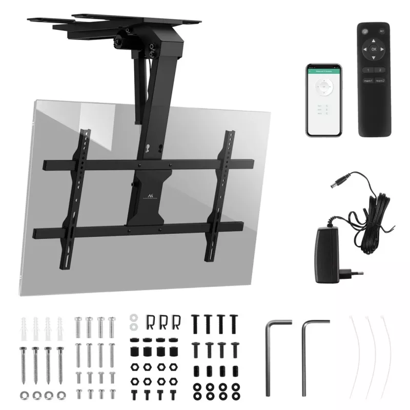 Ceiling TV mount MACLEAN MC-110 T for 43–86 inch TVs, VESA up to 800×400, max load 45 kg
