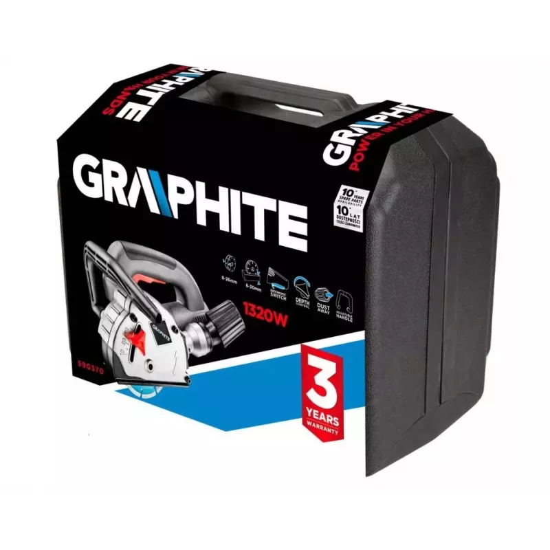 GRAPHITE 59G370 wall chaser, 1320 W, 125 mm disc