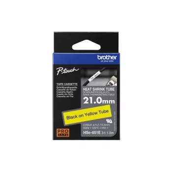 Printer Ribbon Brother HSE-651E Black 2.1 cm x 1.5 m