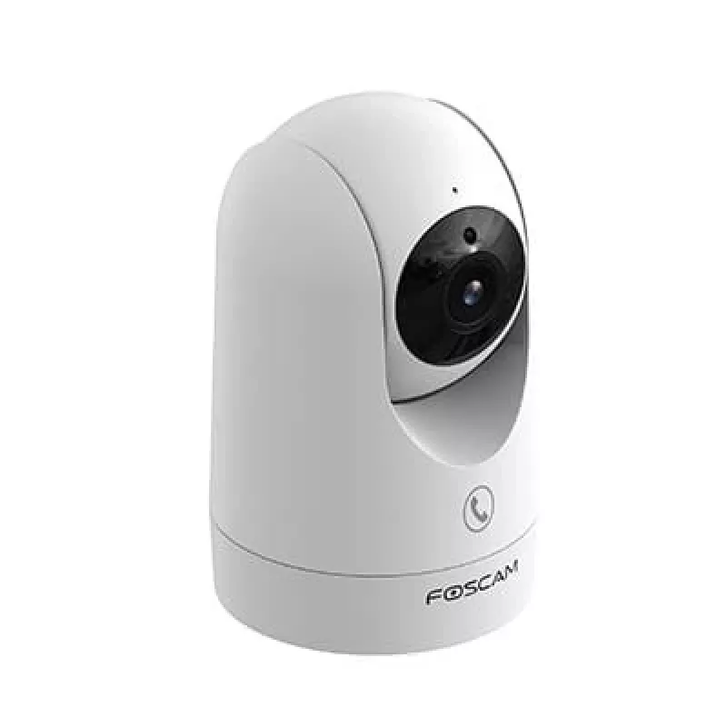 IP security camera Foscam R8M White — 8 MP 4K (3840×2160), 2.8 mm glass lens, 350° horizontal / 150° vertical, 2.4G/5G Wi‑Fi, microSD up to 256GB