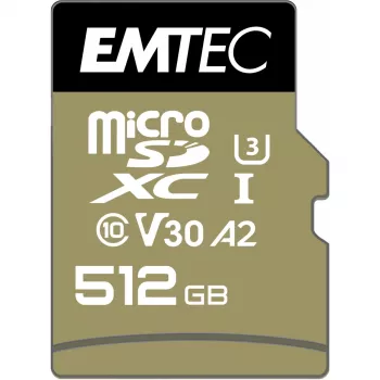 Memory Card Emtec 512GB MicroSDXC UHS-I ECMSDM512GXC10SP