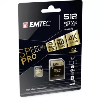 Memory Card Emtec 512GB MicroSDXC UHS-I ECMSDM512GXC10SP