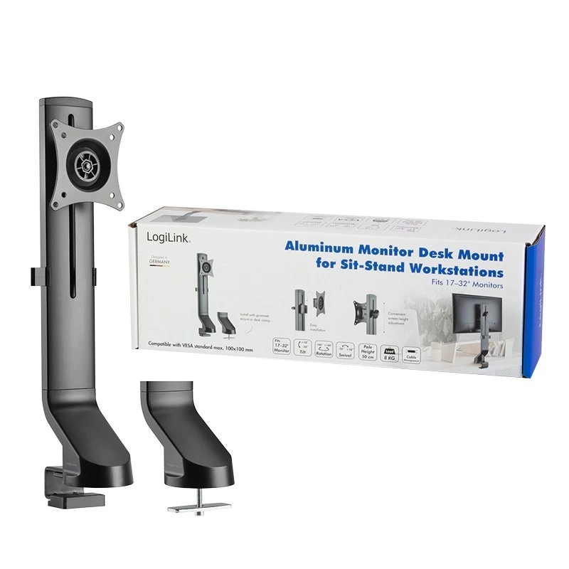 LOGILINK BP0161 Monitor mount 17-32inch steel flat and curved monitors 8 kg max.