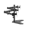 LOGILINK BP0174 Triple monitor mount 17-27inch arm length each 658 mm with smartphone holder aluminum
