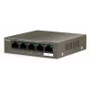 Tenda TEF1105-4-63W network switch Unmanaged Fast Ethernet (10/100) Power over Ethernet (PoE) Desktop/Wall-Mounting Grey