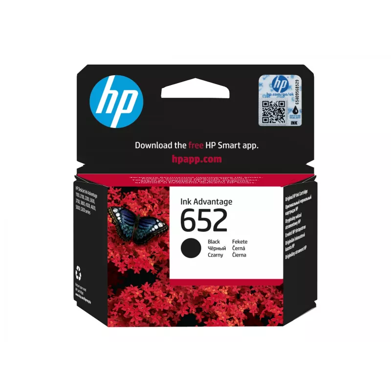 HP 652 Black Original Ink Advantage Cartridge