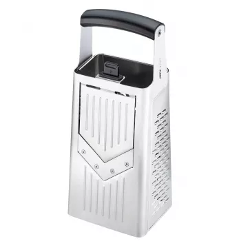 Box grater GEFU 10761 Black Silver Stainless Steel