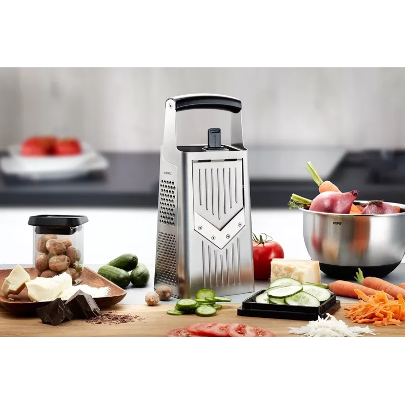 Box grater GEFU 10761 Black Silver Stainless Steel