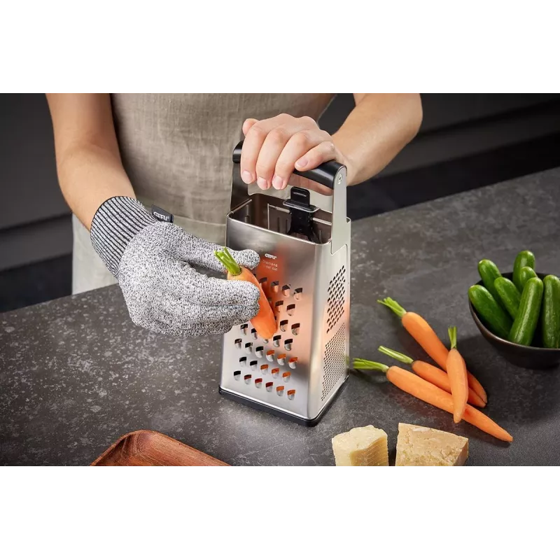 Box grater GEFU 10761 Black Silver Stainless Steel