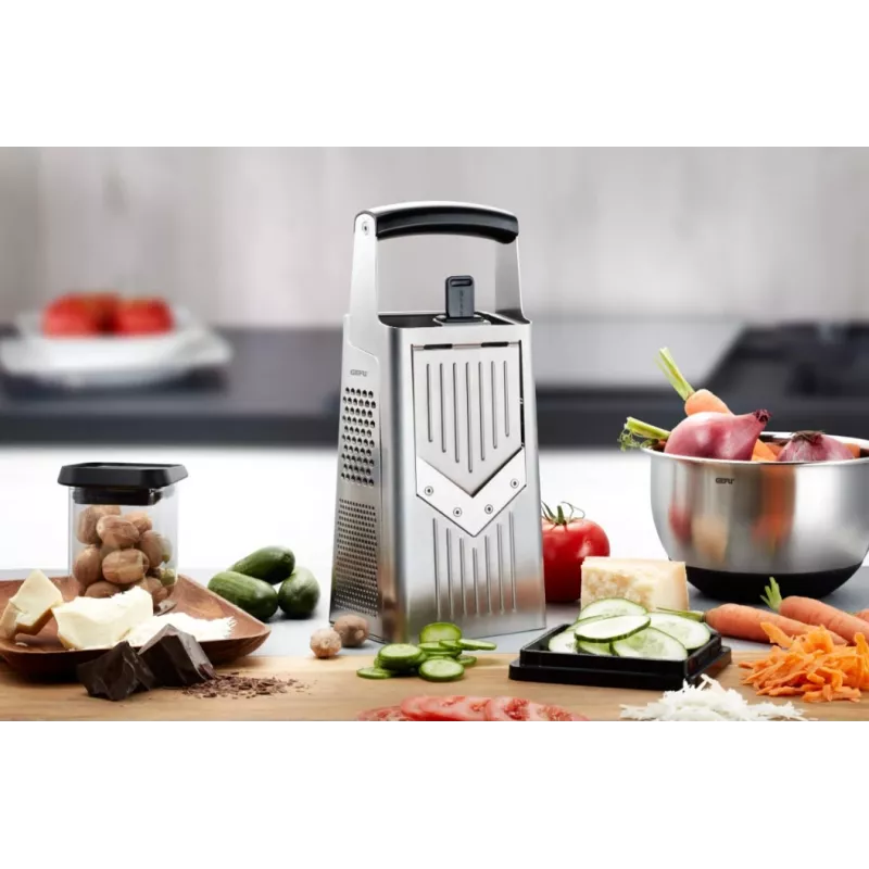 Box grater GEFU 10761 Black Silver Stainless Steel