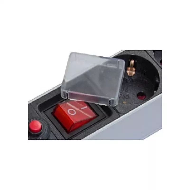 Power Strip 48,30cm (19), 1HE, grounded plug to 8x Grounded Plug-Socket, ÜSS, Switch, aluminium profile, Good Connections® (GC-N0087)