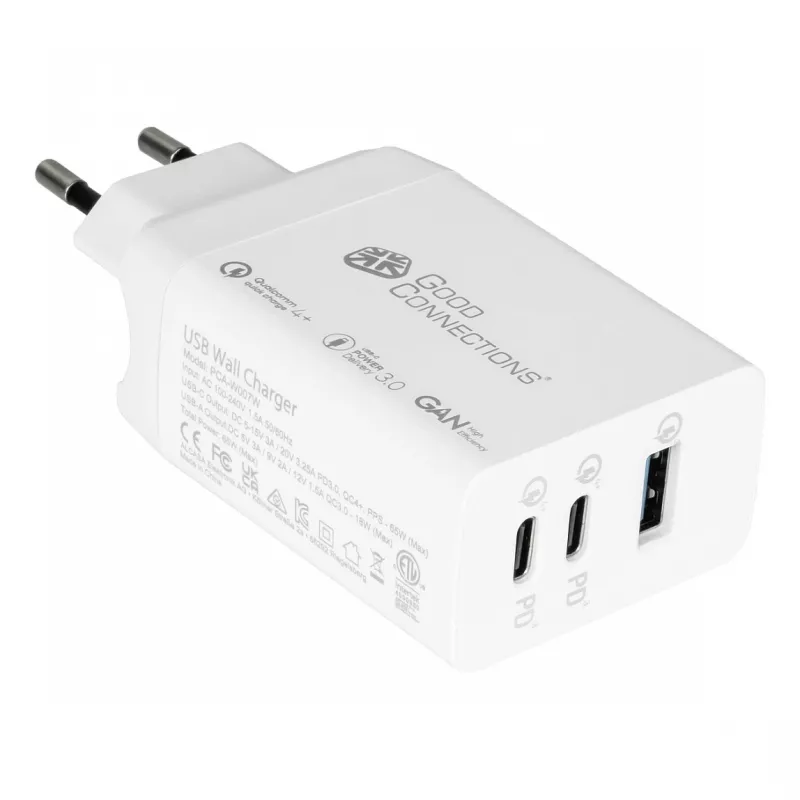 Alcasa PCA-W007W Charger for Mobile Devices Universal White AC Fast Charging Indoor (PCA-W007W)