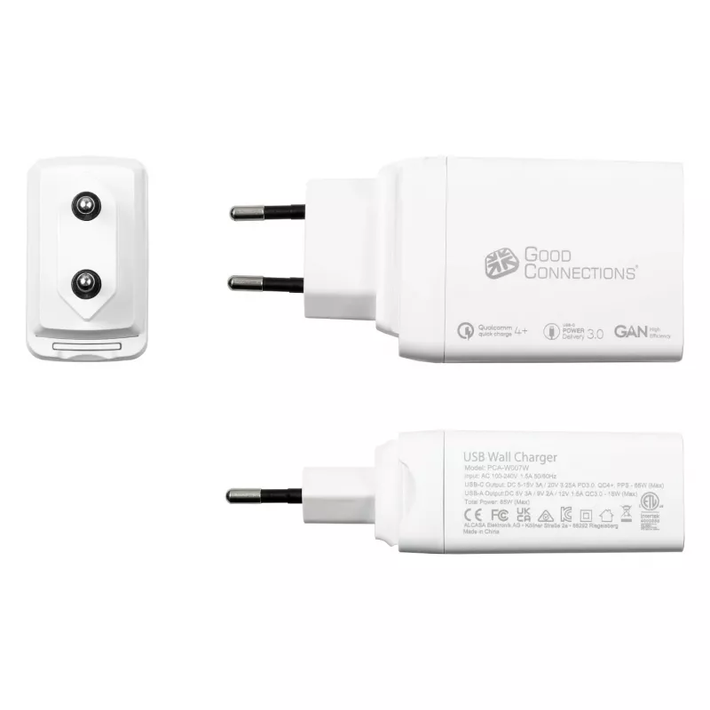 Alcasa PCA-W007W Charger for Mobile Devices Universal White AC Fast Charging Indoor (PCA-W007W)
