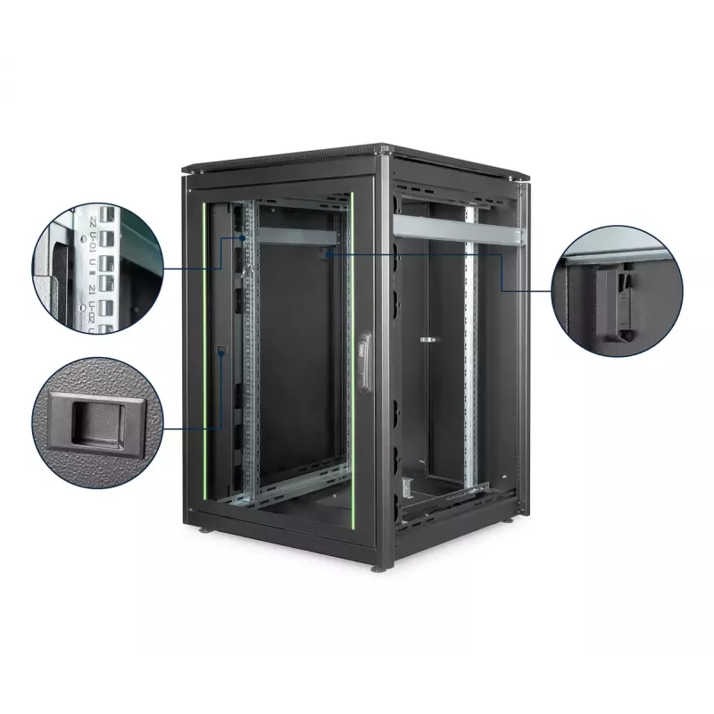 Freestanding rack Digitus ® DN-19 22U-8/8-B-1