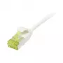 Patch Cable RJ45, CAT6A 500Mhz,10m, White, U/FTP, slimline Round d=3,8mm, TPE/LSZH(Superflex), AWG32, with Cat.7 Raw Cable, Synergy 21 (S217329V3)