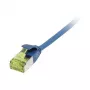 Patch Cable RJ45, CAT6A 500Mhz, 0,5m, Blue, U/FTP, slimline Round d=3,8mm, TPE/LSZH(Superflex), AWG32, with Cat.7 Raw Cable, Synergy 21 (S217332V3)