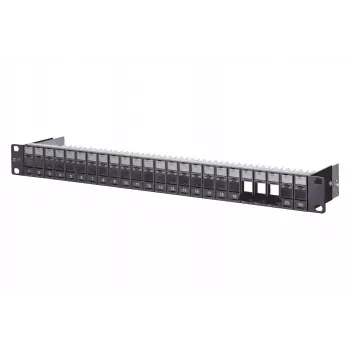 METZ CONNECT BTR E-DAT C6A Module 24 Port 180°M - Patch Panel - Black - 1U - 24 Ports (130920-BK-E)