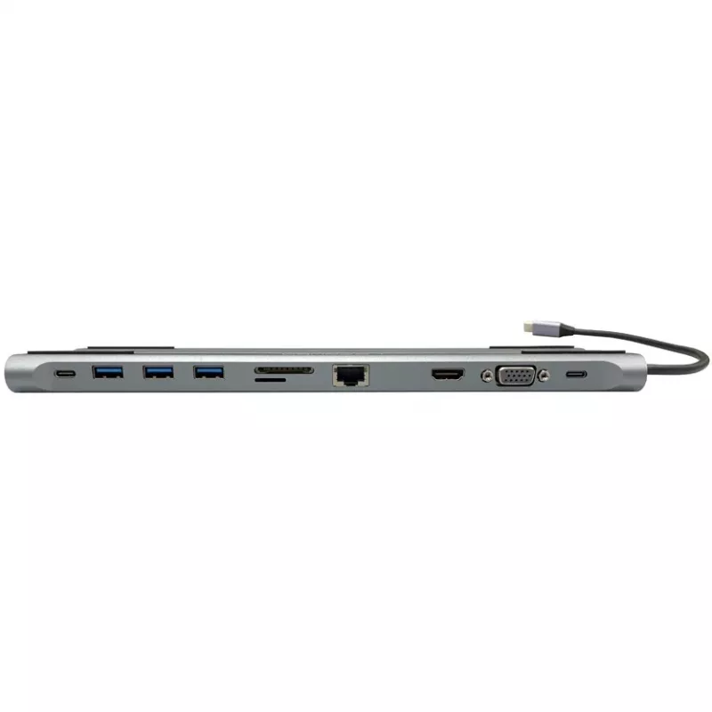 LC-Power LC-HUB-C-MULTI-8 USB-C to 3xUSB-A/2xUSB-C/HDMI/VGA/MicroSD/SD/RJ45/Audio