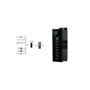 USB Hub EXSYS 7-Port 480 Mbit/s Black