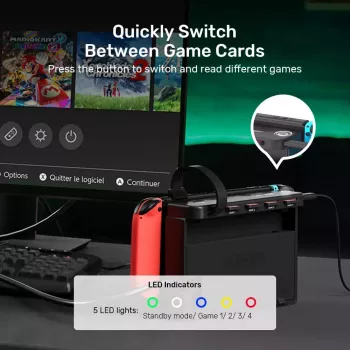 Docking station UNITEK G1002D for Nintendo Switch Wired Black