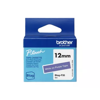 Label-making tape Brother BTAG-F35 White on purple 1.2 cm 4 m
