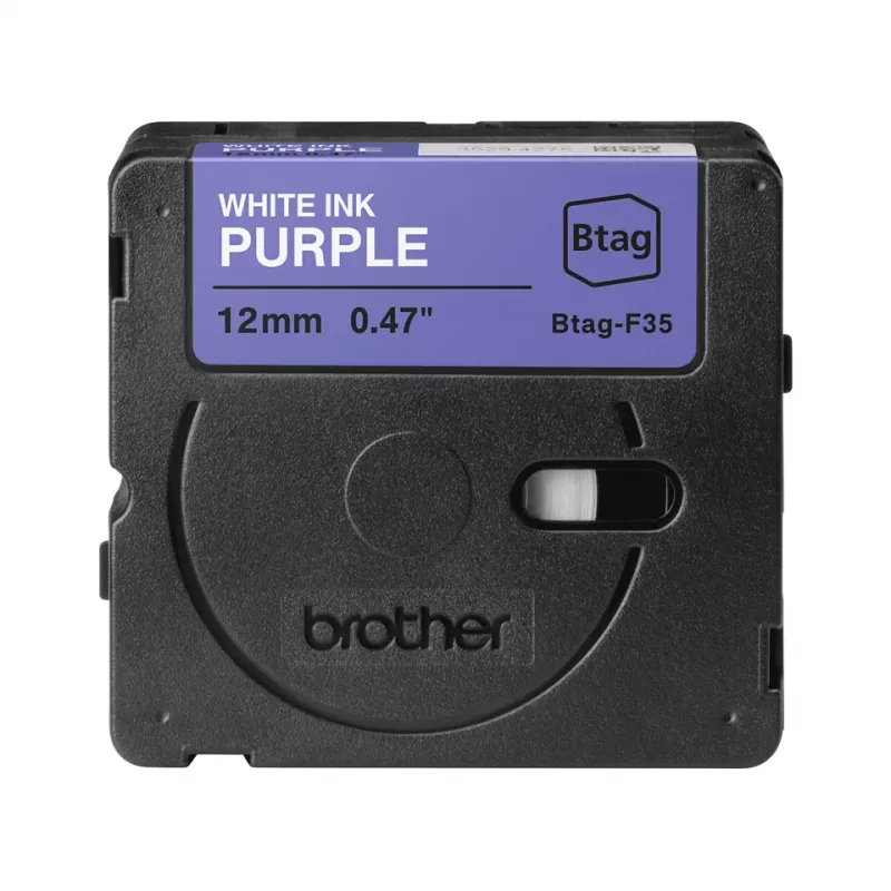 Label-making tape Brother BTAG-F35 White on purple 1.2 cm 4 m