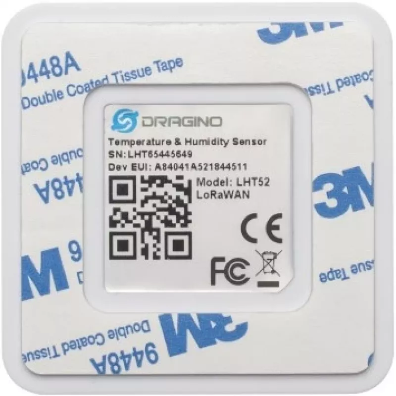 Temperature and Humidity Sensor DRAGINO LHT52-EU868 LoRaWAN EU868, battery-powered, outdoor/indoor monitoring