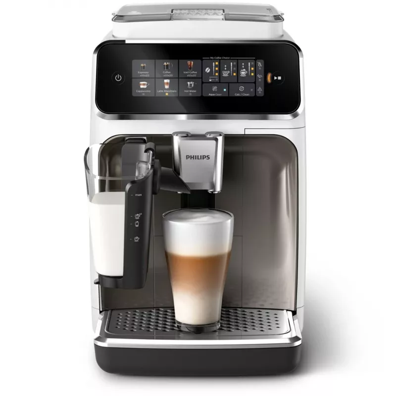 Espresso machine Philips EP3343/90 — fully automatic, 2 cups, 15 bar, ceramic grinder, 275 g bean hopper, milk tank, TFT touch display