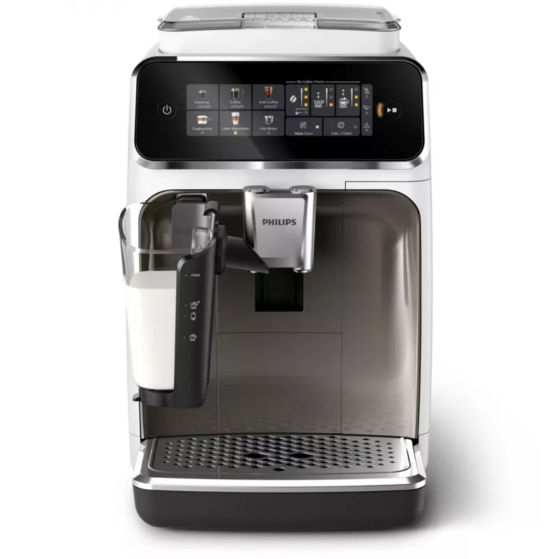 Espresso machine Philips EP3343/90 — fully automatic, 2 cups, 15 bar, ceramic grinder, 275 g bean hopper, milk tank, TFT touch display