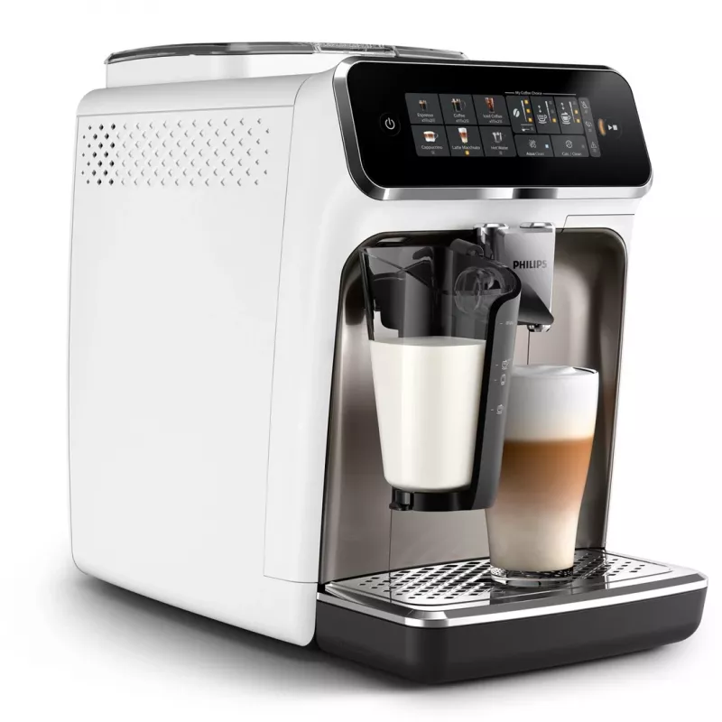 Espresso machine Philips EP3343/90 — fully automatic, 2 cups, 15 bar, ceramic grinder, 275 g bean hopper, milk tank, TFT touch display