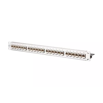 METZ CONNECT E-DAT Module 24x8(8) 1HE Patchfeld Cat.6A Stainless Steel - Patch Panel - 1U - 24 Ports (130921-E)