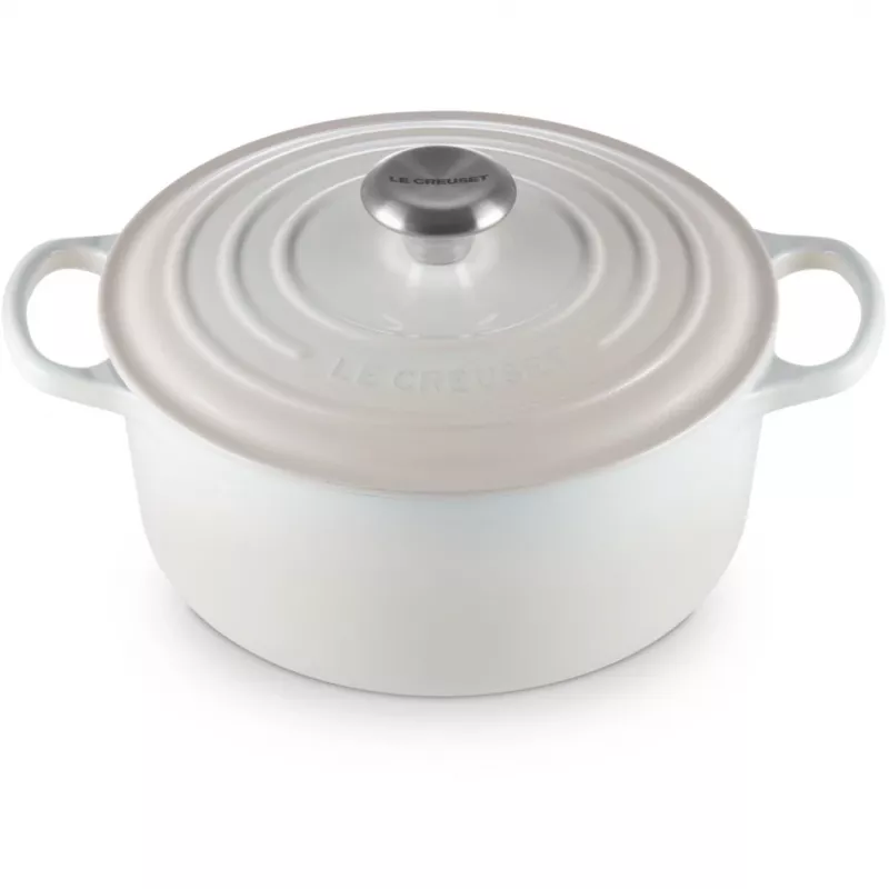 Le Creuset Signature Roaster round 24cm meringue (21177247164430)