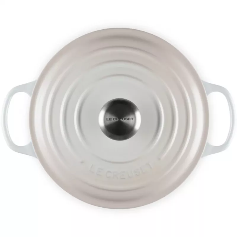 Le Creuset Signature Roaster round 24cm meringue (21177247164430)
