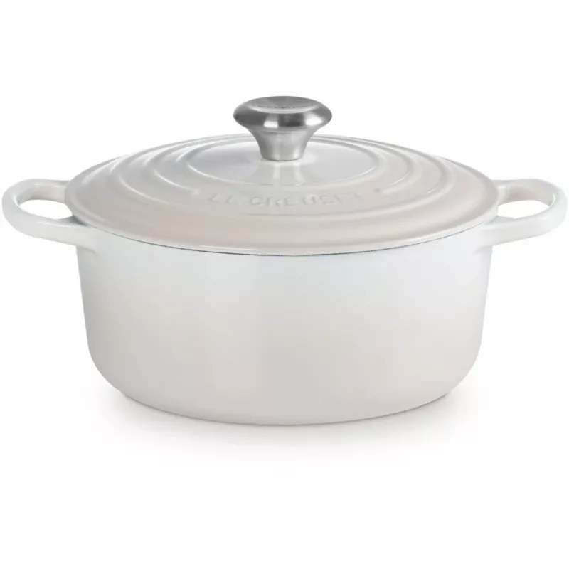 Le Creuset Signature Roaster round 24cm meringue (21177247164430)