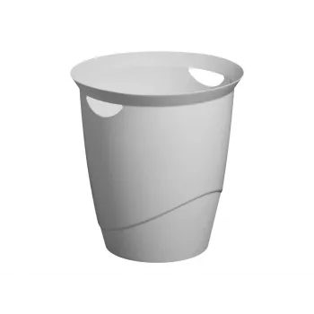 Waste Container Round Plastic Grey Durable 776010
