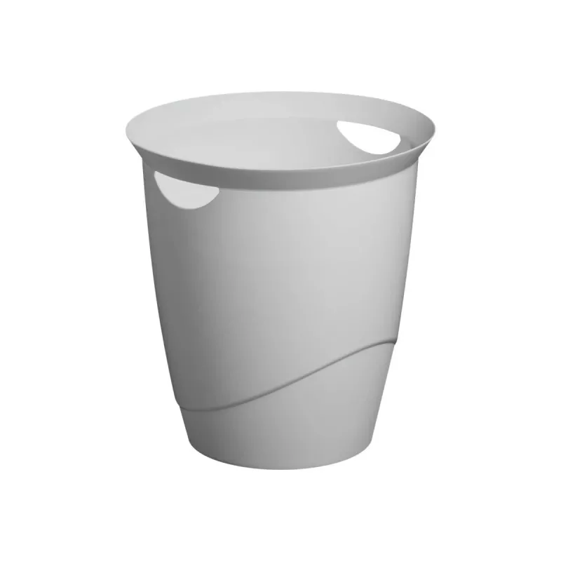 Waste Container Round Plastic Grey Durable 776010