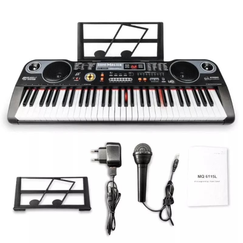 MQ 6115L - keyboard with microphone for learning to play, designed for children