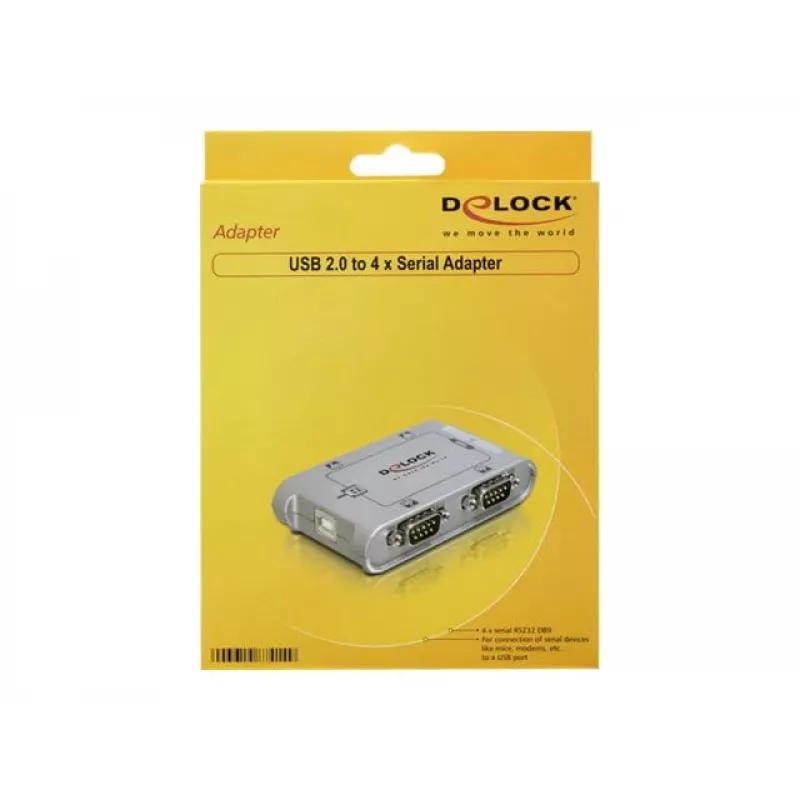 DeLOCK 87414 USB 2.0 to 4-Port RS-232 Serial Adapter